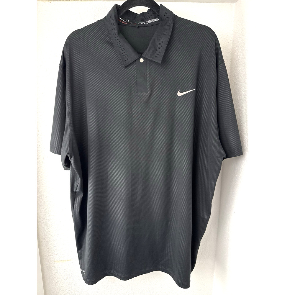Nike Tiger Woods Collection Golf Polo Size XXL Black 605497-010
